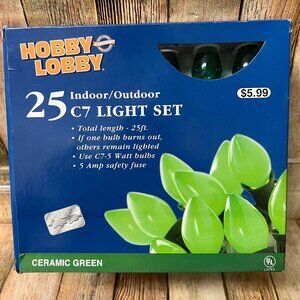 Hobby Lobby - Bright Ceramic Green Light Set